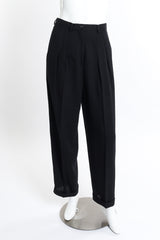 Vintage DKNY Longline Blazer and Pant Suit Set pant front on mannequin @recess la