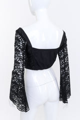 D&G 1993 S/S Satin & Lace Crop Bustier back @RECESS LA