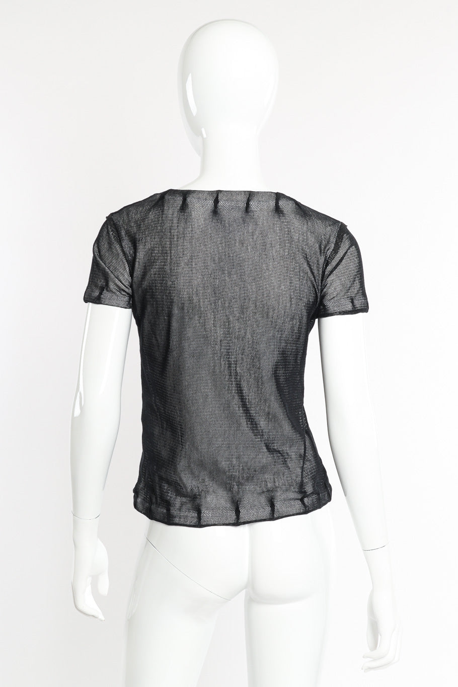 Mesh t-shirt by Dolce & Gabbana on mannequin back @recessla