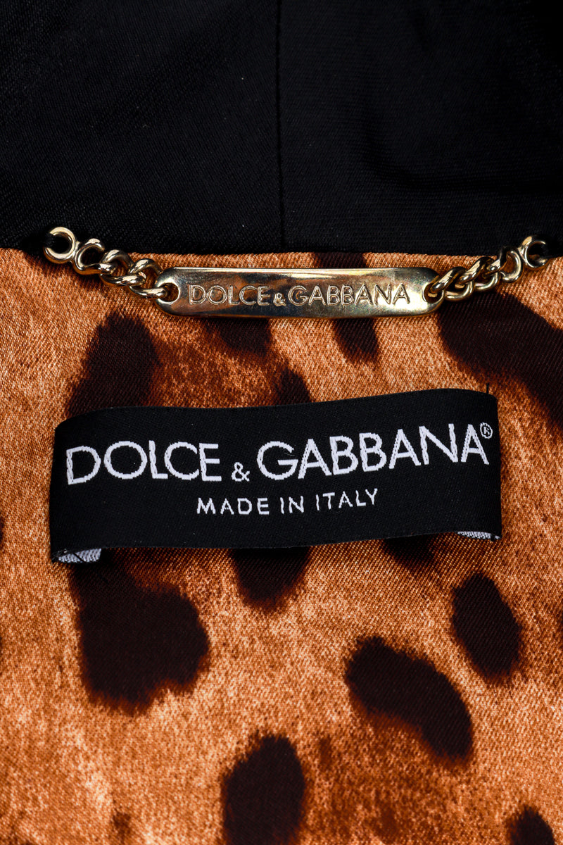 Dolce & Gabbana Buckle Corset Silk Vest label @RECESS LA