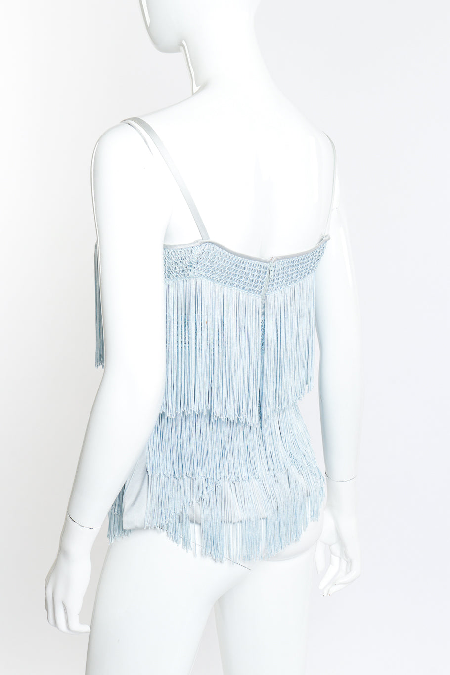 Dolce & Gabbana Fringe Fishnet Corset Top back mannequin @RECESS LA