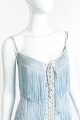 Dolce & Gabbana Fringe Fishnet Corset Top front detail mannequin @RECESS LA