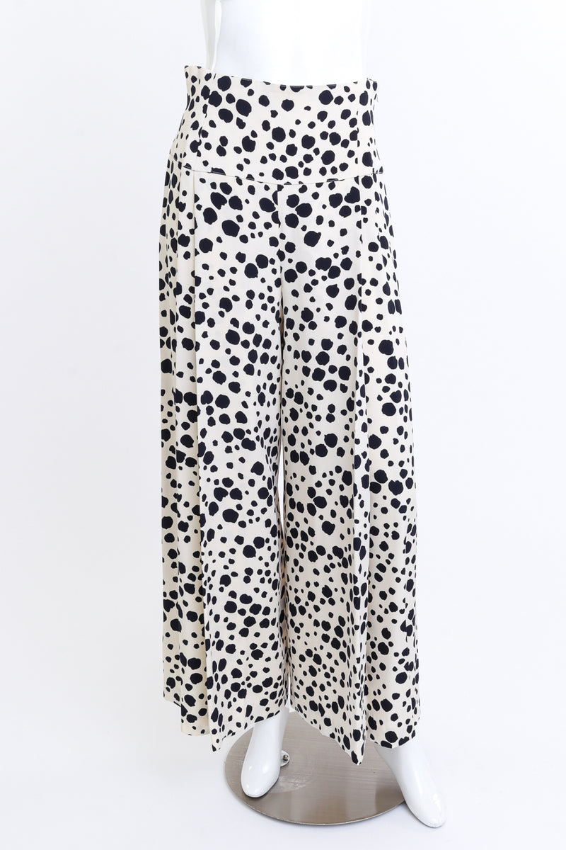 Vintage Dalmatian Duster & Palazzo Pant Silk Suit pants on mannequin @RECESS LA