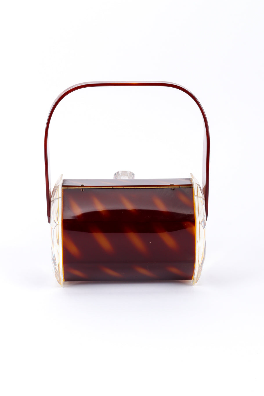 Vintage Tortoiseshell Lucite Box Bag back @recessla