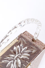 Vintage Confetti Lucite Box Bag handle closeup @recessla