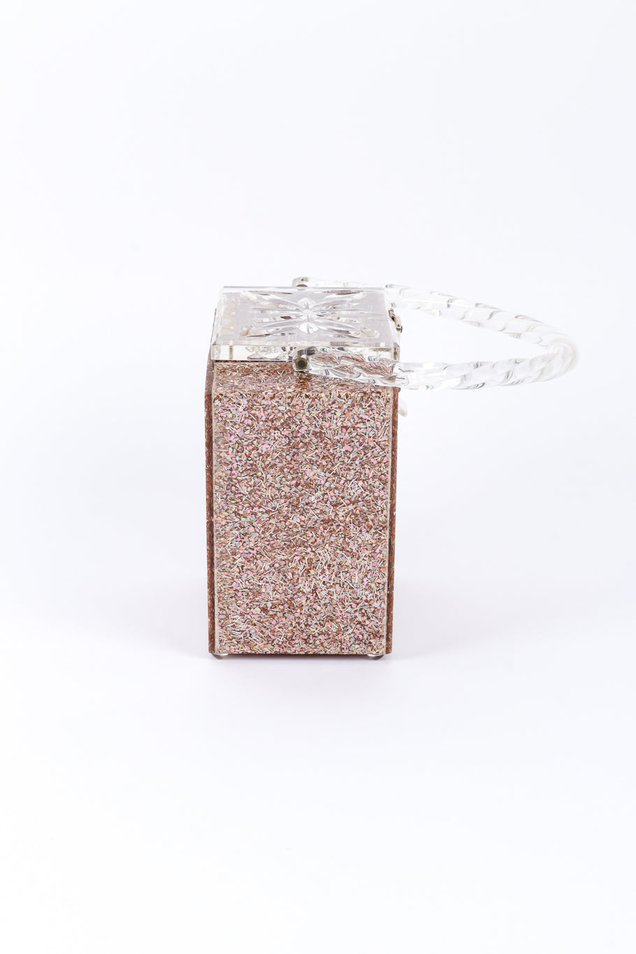 Vintage Confetti Lucite Box Bag side @recessla