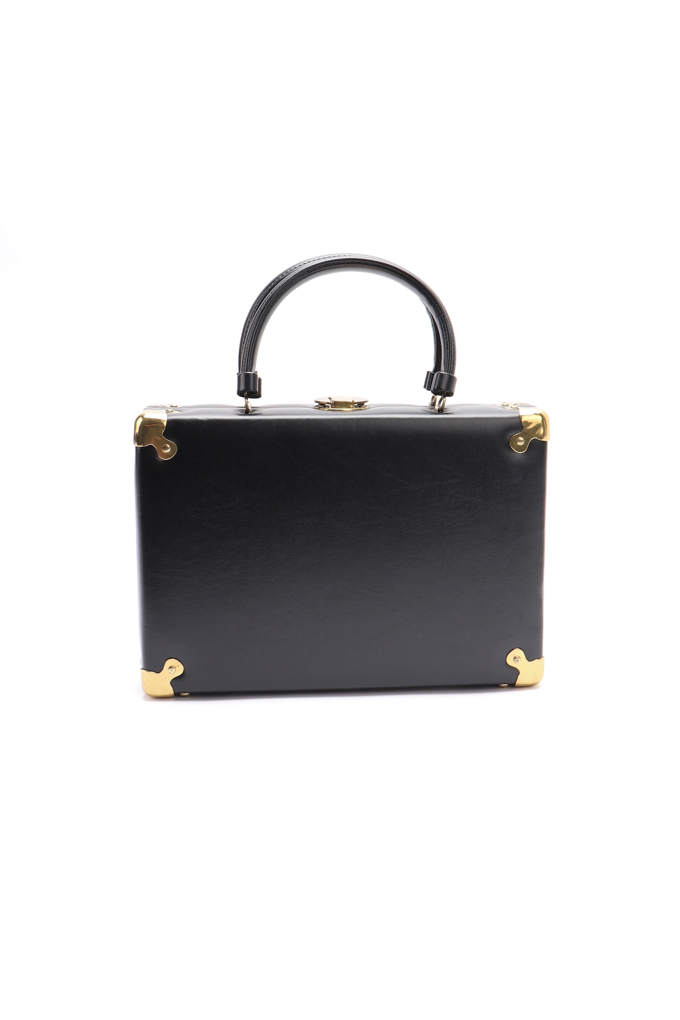 Black Leather Box Bag by Delill @ recess LA