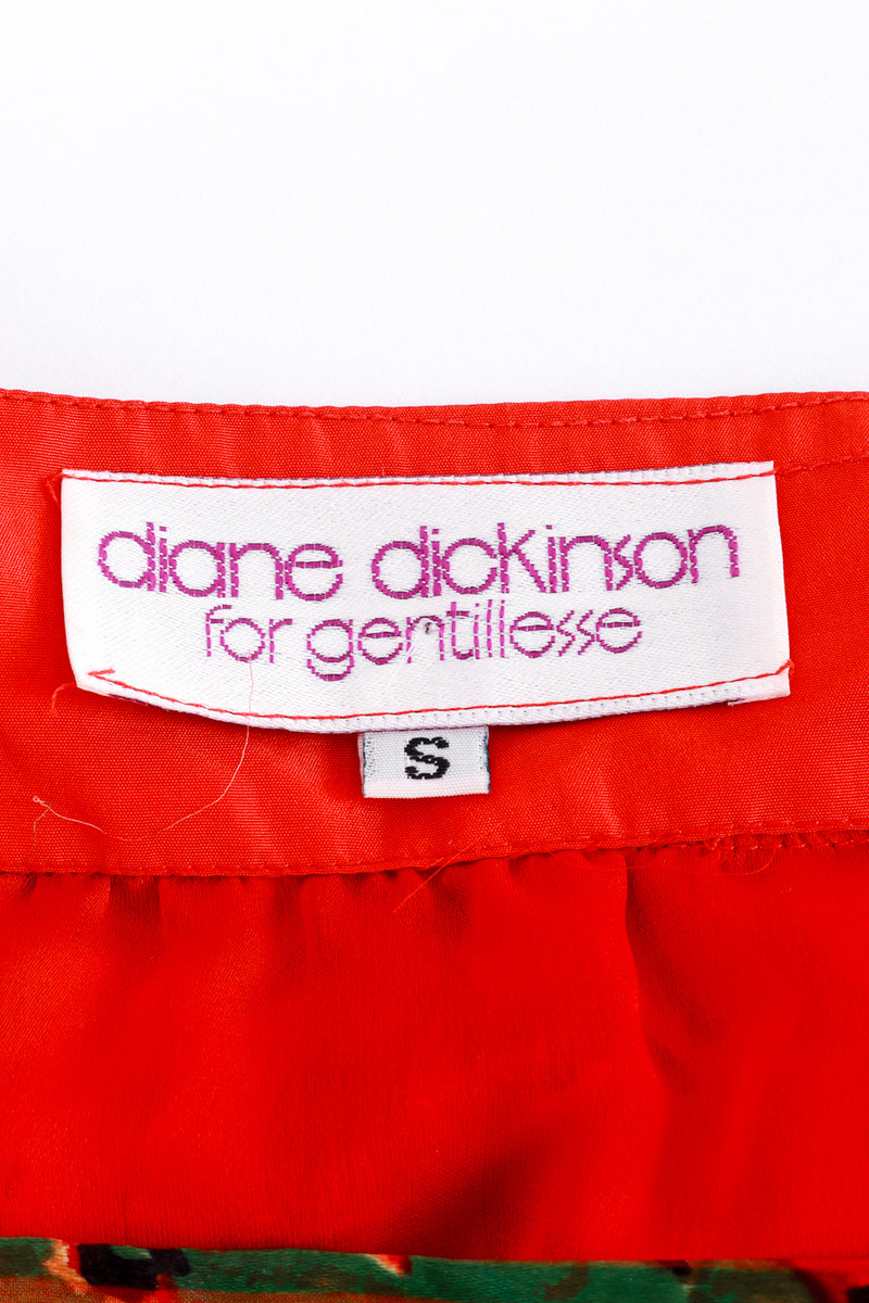 Diane Dickinson Crimson Garden Peasant Dress label @RECESS LA