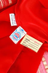 Vintage Diane Dickinson Lamé Striped Maxi Dress care label detail @RECESS LA