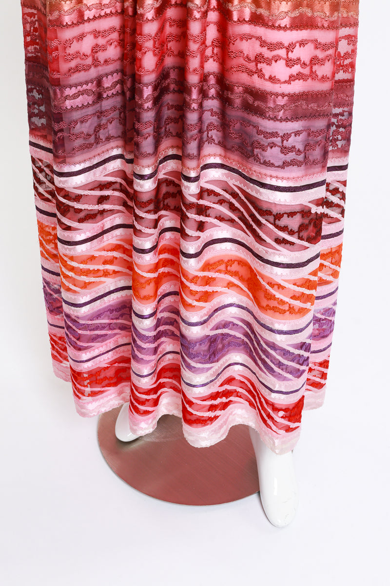 Diane Dickinson Paisley Stripe Dress hem mannequin @RECESS LA