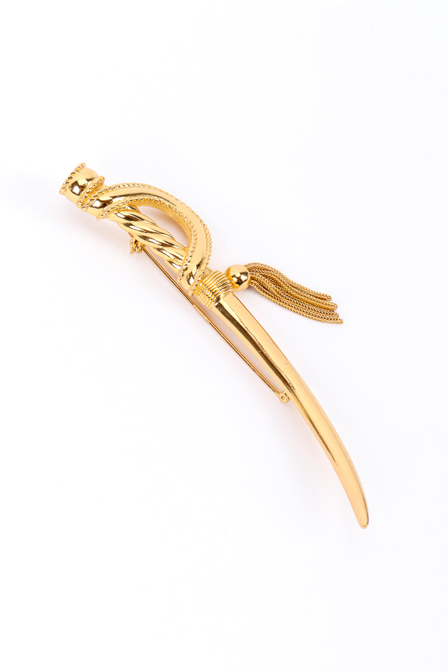 Vintage Christian Dior Saber Sword Brooch front @recessla