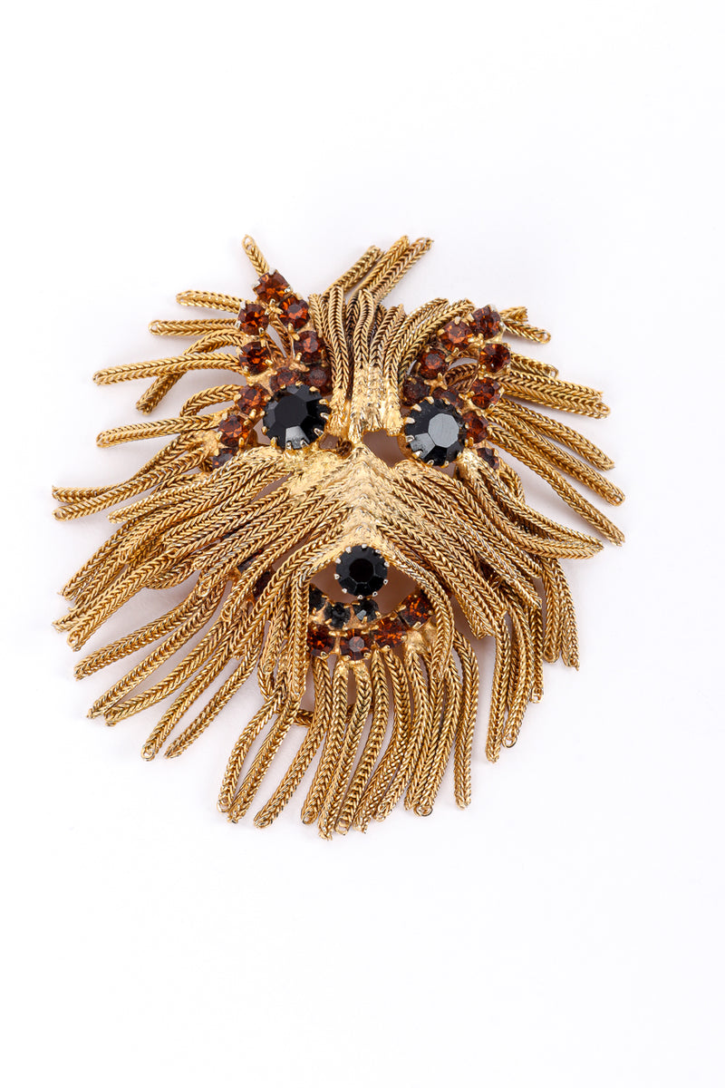 Vintage Dominique DeTora Fringe Chain Dog Brooch front @recessla