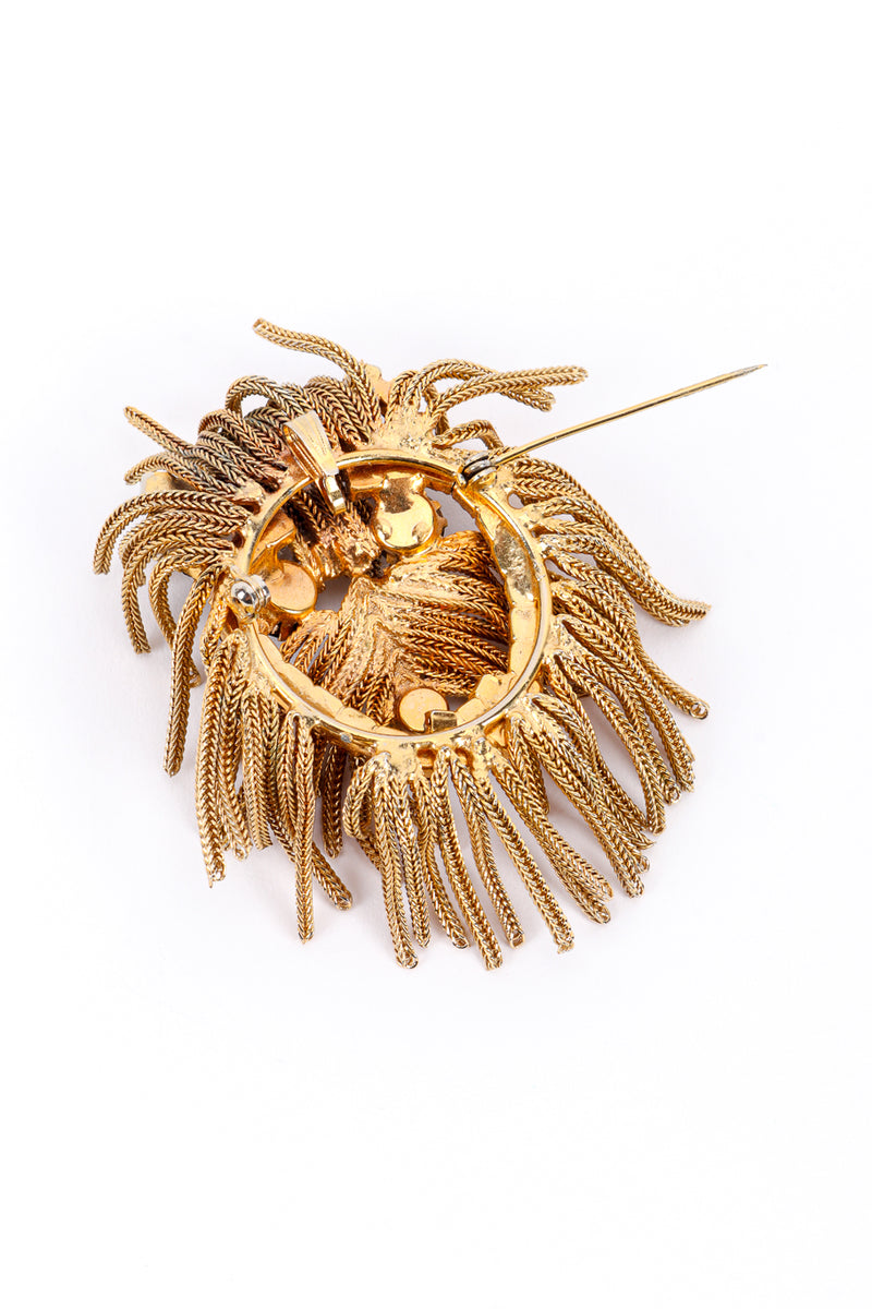 Vintage Dominique DeTora Fringe Chain Dog Brooch back pin unhinged @recessla