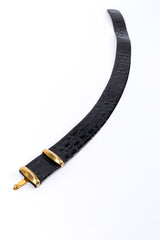 Vintage Donna Karan Wide Crocodile Belt full top view @recessla