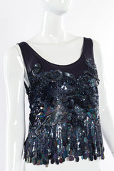 Sequin tank top by Dries Van Noten on mannequin close front @recessla