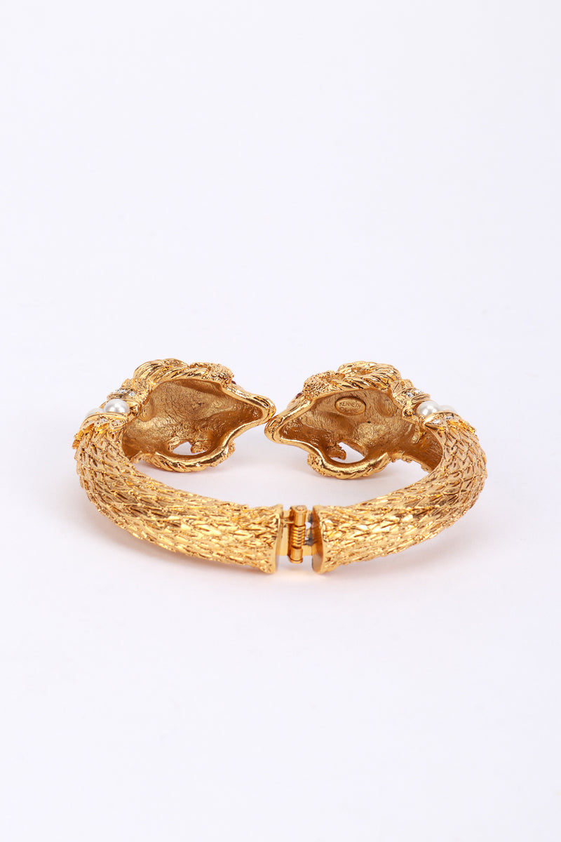 Kenneth Jay Lane Double Rams Head Bracelet interior @RECESS LA