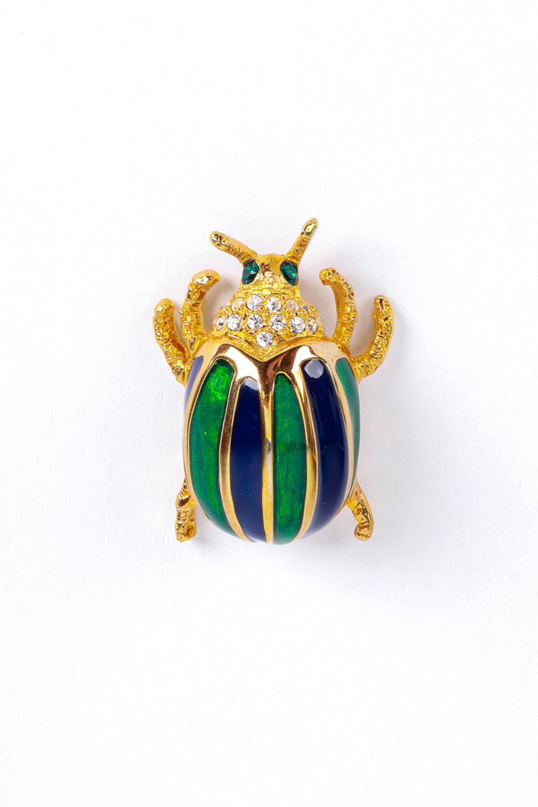 Kenneth Jay Lane Bejeweled Beetle Brooch @RECESS LA