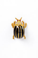 Kenneth Jay Lane Black Bejeweled Beetle Brooch @RECESS LA