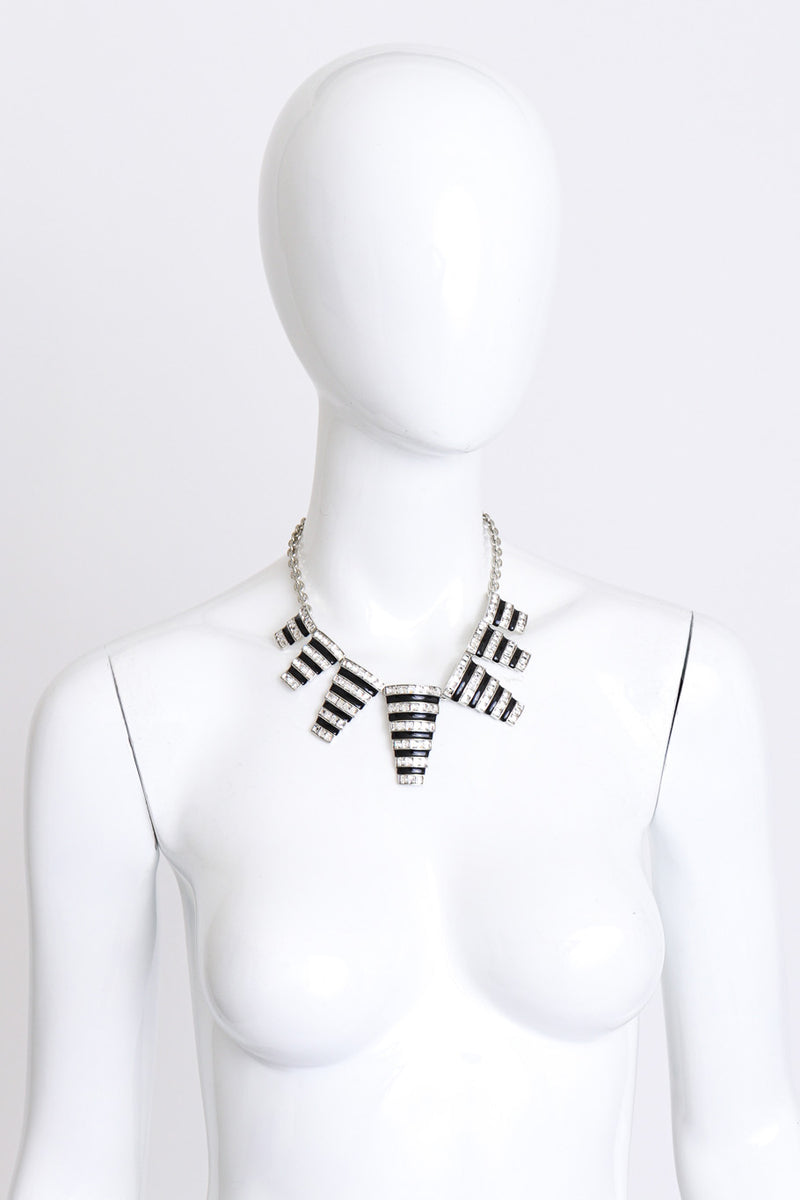 Kenneth Jay Lane Art Deco Column Pendant Necklace worn @RECESS LA