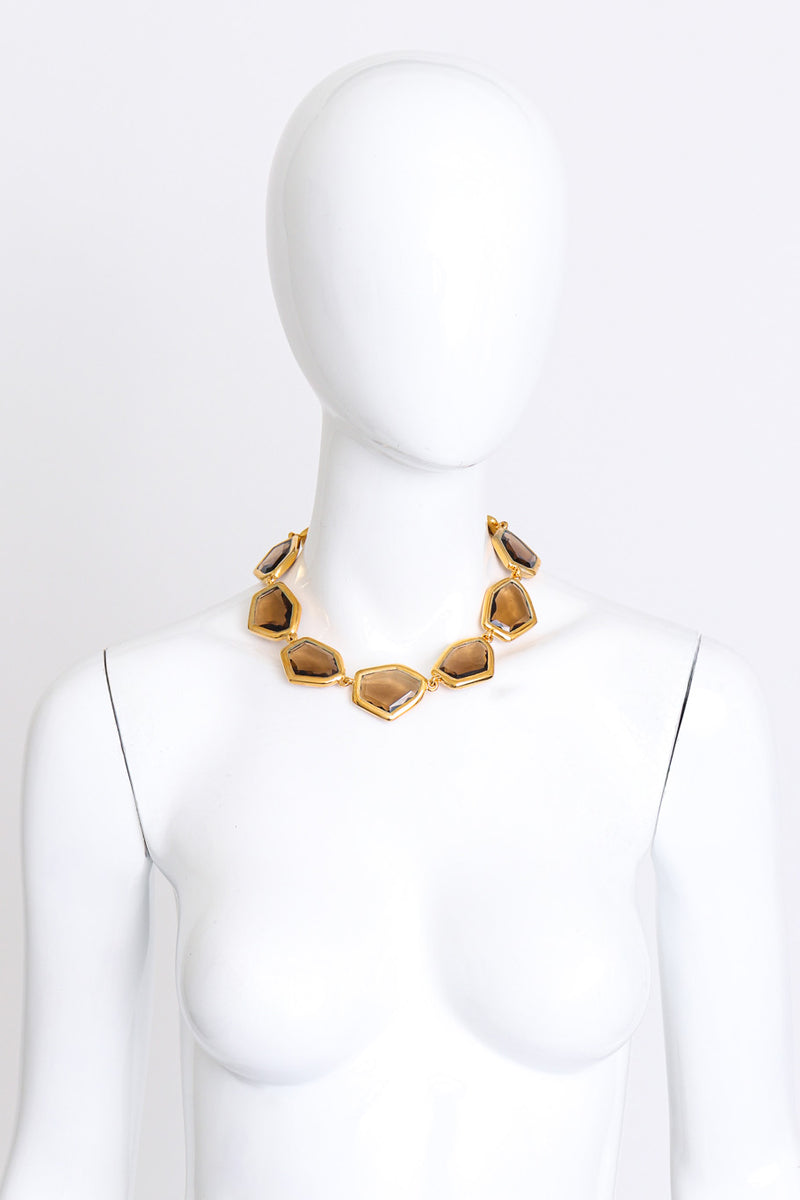 Kenneth Jay Lane Amber Nugget Collar Necklace worn @RECESS LA