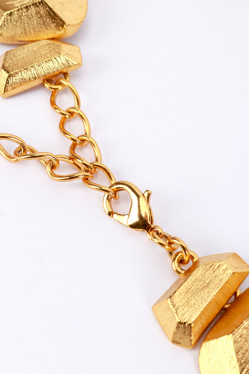 Kenneth Jay Lane Golden Nugget Necklace clasp @recess la