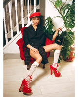 Vintage Vivienne Westwood Patent Leather Elevated Ghillie Platforms on model @recessla