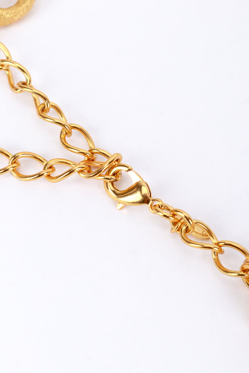 Vintage Kenneth Jay Lane Crystal Cable Chain Necklace clasp @recess la