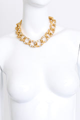 Vintage Kenneth Jay Lane Crystal Cable Chain Necklace on mannequin @recess la