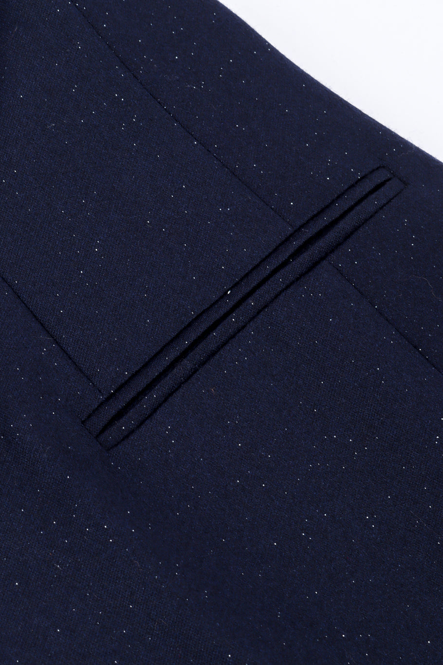 Vintage Escada Embroidered Star Glitter Wool Blazer welt pocket closeup @recessla