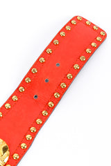 Vintage Escada Studded Charm Leather Belt wear to leather @recess la