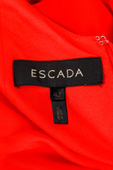 Escada Silk Halter Dress label detail @RECESS LA