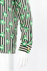 Heart wreath striped blouse by Escada on mannequin sleeve @recessla