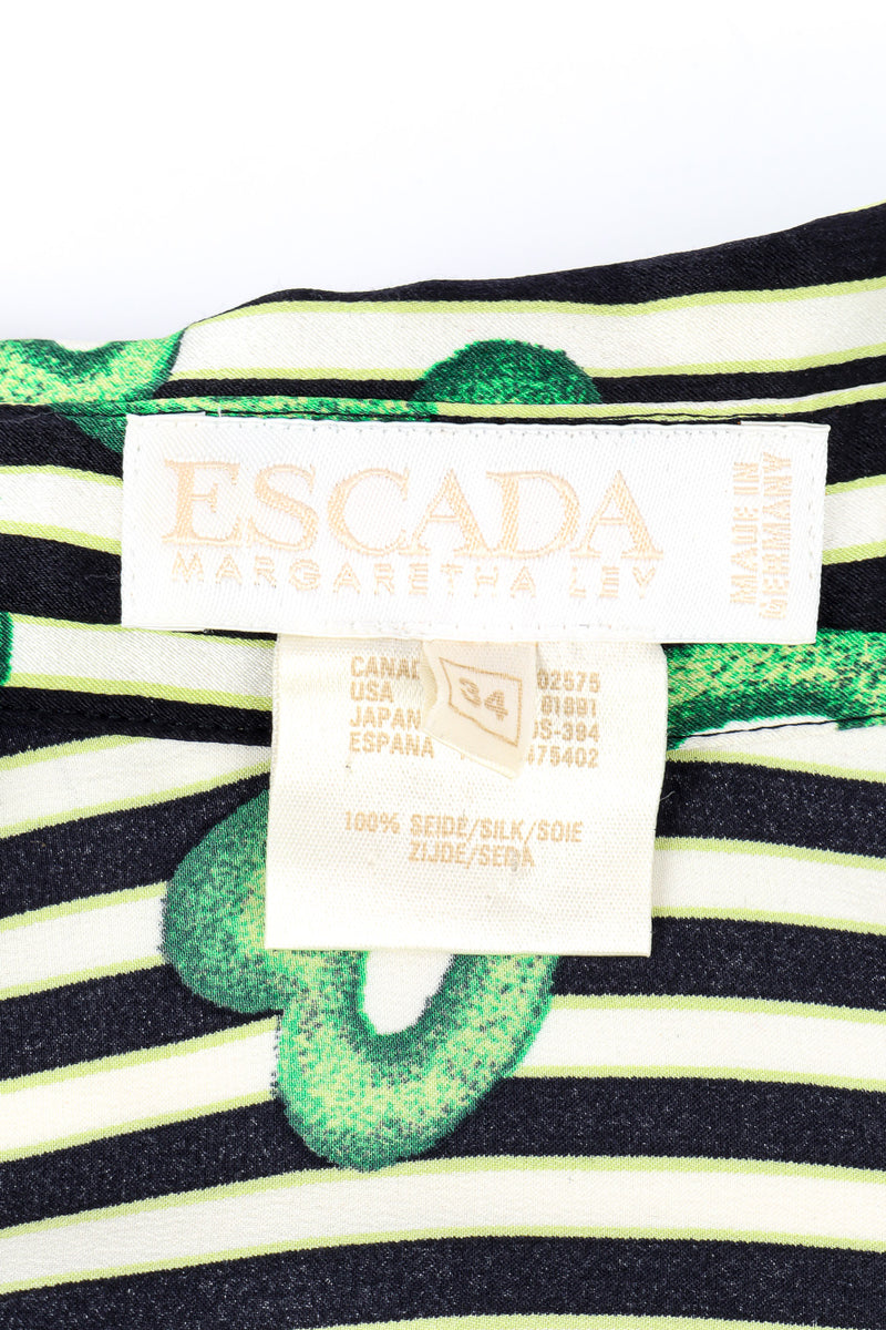 Heart wreath striped blouse by Escada flat lay label @recessla