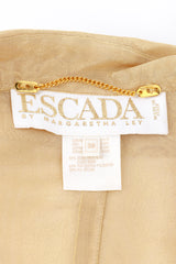 Escada Oversized Golden Silk Trench Coat label @RECESS LA