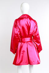 Vintage Escada Oversized Silk Trench Coat back on mannequin @recess la