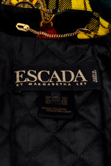 Escada Clock Print Velvet Bomber Jacket label @RECESS LA