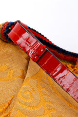 Etro Brocade Chenille Fringe Bag strap wear closeup @recess la