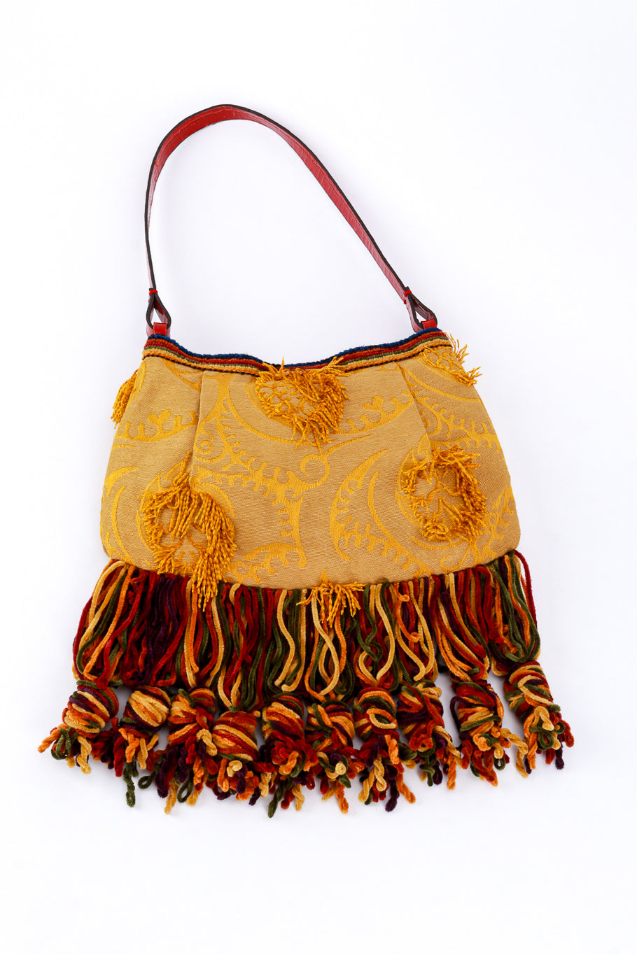 Etro Brocade Chenille Fringe Bag back @recess la