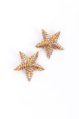 Vintage Richard Kerr Iridescent Shining Star Earrings II front @recess la