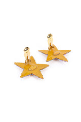 Vintage Richard Kerr Iridescent Shining Star Earrings II back clips unfastened @recess la