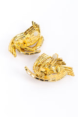 Vintage Marie Ferrá Baguette Crystal Burst Earrings clips unhinged @recess la