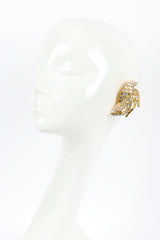 Vintage Marie Ferrá Baguette Crystal Burst Earrings on mannequin @recess la