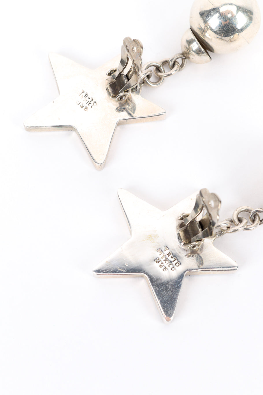 Vintage Taxco Sterling Star Bauble Earrings posts unhinged @recess la