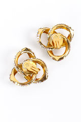 Vintage Crystal Knot Earrings back @recess la