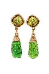 Vintage Carved Resin Drop Earrings @recessla