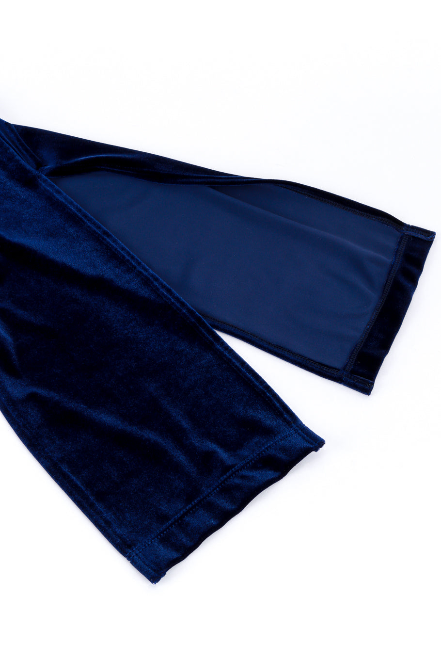 Vintage Elisabetta Rogiani Velvet Cape Top, Tank & Pant Set split leg closeup @recess la