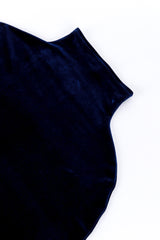 Vintage Elisabetta Rogiani Velvet Cape Top, Tank & Pant Set cape top neck closeup @recess la