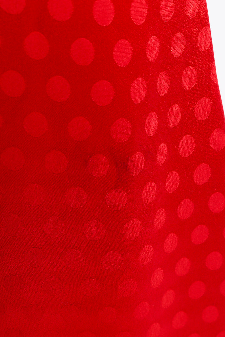 Vintage Emanuel Ungaro Silk Dot Fishtail Dress stain closeup @recess la