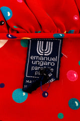 Emauel Ungaro Carnival Party Ruffle Dress label @RECESS LA