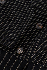 Emanuel Ungaro Pinstripe Blazer & Waistcoat Set detail @RECESS LA